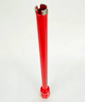 Red 1-inch diamond wet core drill bit with 1-1/4 in threaded shank for concrete