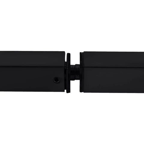 Matte Black Square Tubing Back-To-Back Pull Handles For Glass 8 By 8 In Center-To-Center 8 In Outside Diameter Three Quarters Inch