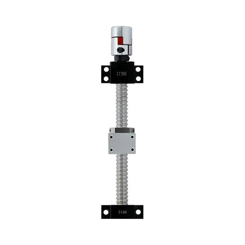 16mm 1610 CNC Rolled Ball Screw Kit With SFU1610 Single Nut BKBF12 End Support DSG16H Housing And Coupling For Precise Linear Motion In DIY CNC Machines And Machining Projects, shown assembled