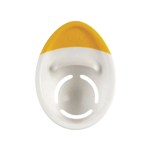Top view of 3 In 1 Egg Separator With Raised Edge And Non Slip Grip For Easy Cracking No Mess Drips Keeps Shells Out Of Batter Fits Any Bowl