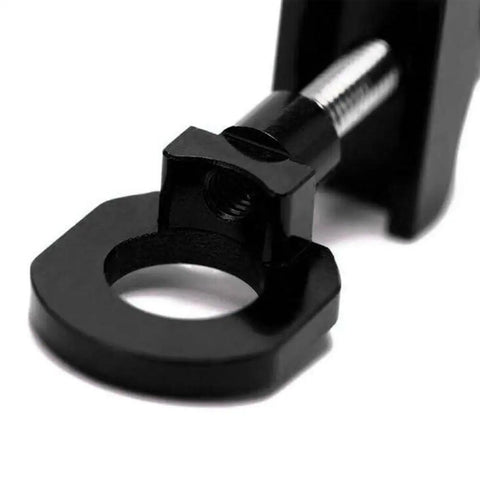 Close-up of black aluminum Two Pack Single Speed Bicycle Chain Tensioner Adjuster Regulator for BMX Fixed Gear Bikes.