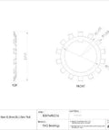 Lockwasher FAG MB9, metric, 45 mm ID, 69 mm OD, 1.25 mm thick, Amazon brand