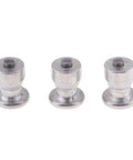 Close-up of removable tungsten carbide ice grip screws for hardcore tire spikes for cars and trucks winter snow chain replacement.