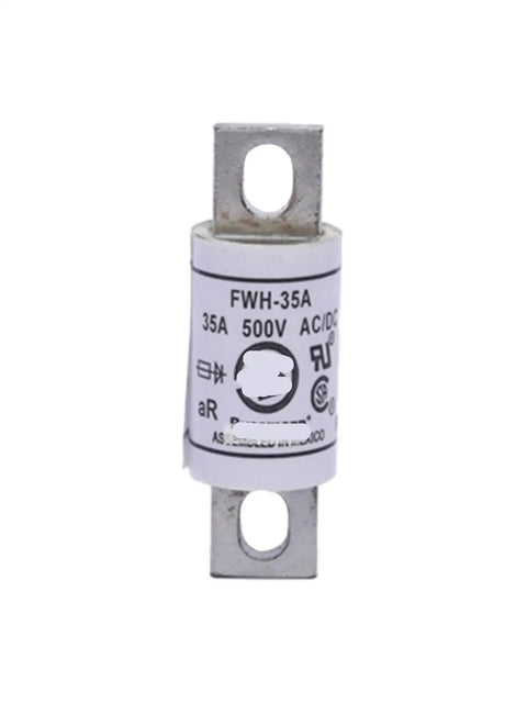 FWH 35A Fast Blow Fuse for electronics, solid PCB mount, protection against power surges, 35A, 500V, AC/DC.