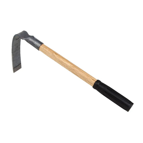 Heavy Duty Garden Hoe With Long Wooden Handle, Thick Steel Blade, Anti Skid Grip, Easy To Use Weeding Tool for gardens and lawns