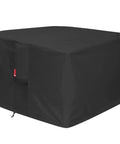 Square Fire Pit Cover Heavy Duty Tough As Nails 600D Fabric With PVC Coating All Weather Waterproof And Anti Crack in black