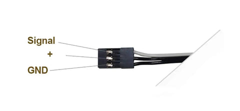 Beefy Heavy Duty Digital Servo With 17Kg High Torque Full Metal Gear Dual Ball Bearings connector wire and labeled pins