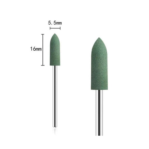Pro Grade Six Pack Rubber Polishing Bits Set With Three Thirty Second Inch Shank For Rotary Tool Kit, small 5.5 mm size bit