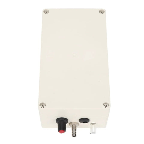 Top view of the 12V Electric Milking Vacuum Pump With Adjustable Speed On The Go Milking Machine control panel and connectors.