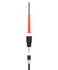 Deflector Screw SDPW 0.195 In By 6 In T40 6 Lobe E Coat Gray with polymer sleeve for quiet dry use, shown disassembled