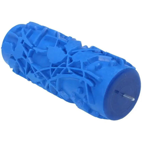 5 Inch Paint Coating Roller Tool For Wall Decoration And Monochrome Design Application Features a vibrant blue textured roller.