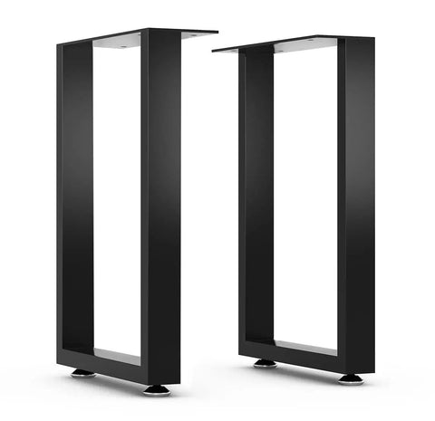 Beefy 16 Inch Steel Table Legs Set Of 2 For Coffee Or Side Tables, 11 Inch Wide, 16 Inch Height, Square Tube Construction, Holds Up To 300 Pounds, Built For Benches And Desks, Easy Install