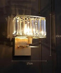 Modern Brass Wall Sconce Featuring Linear Crystal Panels For A Quick Bedroom Glow Up Zero Fuss Wall Mounted Accent Light 17x23cm
