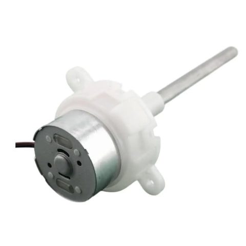 Geared DC Motor For DIY Projects 3V 10RPM And 6V 21RPM With 65mm Output Shaft Quiet Running Low Noise High Stability 32mm Gearbox Diameter 24mm Thick