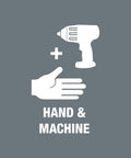 Icon of a hand and drill indicating versatility for Zyklop 8790 HMC 1/2 Inch Socket With Hex Head 13mm, 37mm Length, Ball Intercept Ring.