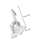 Easy Install Kidproof Cabinet Locks For Safety, White ABS Material, 16 Pack, side view with dimensions shown