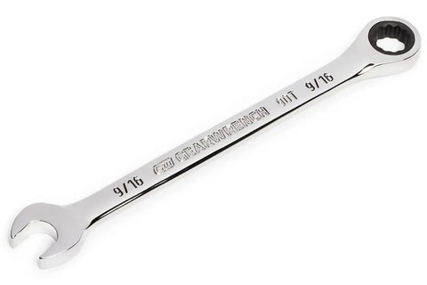 9/16 Inch Swing Arch 4 Degree Ratcheting Combination Wrench with 12 Point Box End and Dual Direction Open End