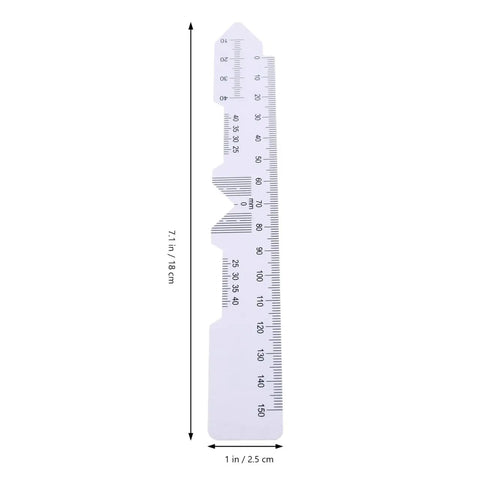 6-Piece Pupillary Distance Ruler Set for Eyeglasses Fitting, PD Meter Kit, lightweight flexible plastic ruler, 7.1 in / 18 cm