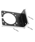 2 Pack Pin Trailer Wiring Connector Mounting Brackets For 7 Way RV Socket And Vehicle Trailer Plug, Heavy Duty Iron Mounts With Easy Install No Fuss, Rock Solid Power Transmission, Compatible For Secure Towing, black iron bracket 9 x 7 x 3 cm