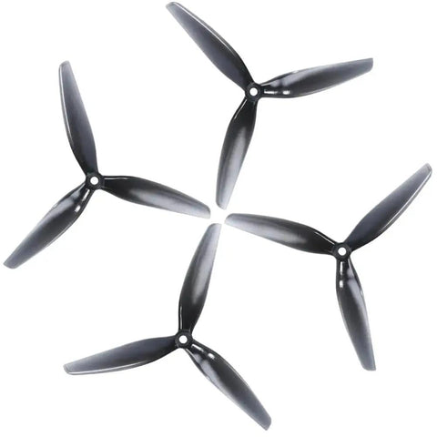 7 Inch Tri Propeller Set 7X4X3 Dual Direction Polycarbonate Props 2CW 2CCW For FPV RC Drones Light Grey Replacement For Balanced Flight