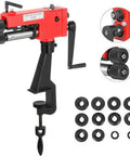 Pro Grade Bead Roller Bending Machine For Sheet Metal 7 Inch Manual Forming Tool With 6 Die Set, shown with dies and close-ups