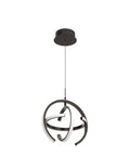 Matte Black Pendant Light Fixture For Kitchen Island LED Chandelier with circular design hanging from ceiling