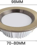 DJVHSRI Recessed Lighting Housing Trim Kits Round Downlight Recessed Ceiling Light Fixture 75Mm Cut Hole LED light, 98Mm diameter.