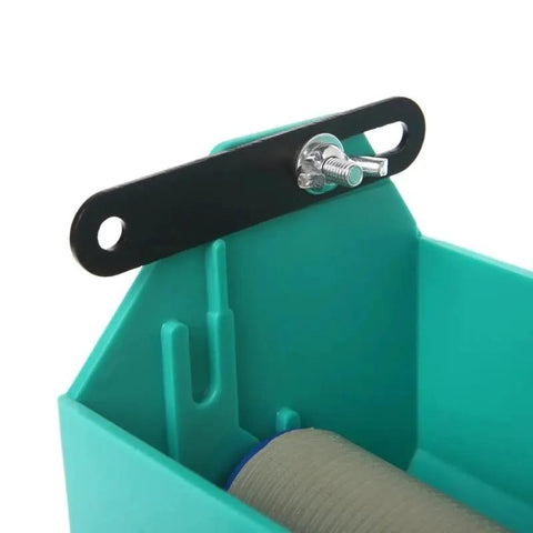 Kickass Diy Paint Roller Machine For Single Color Wall Decoration With Easy Grip Handle showing green housing and roller tray.