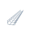 Wire Mesh Cable Tray Kit Electro Zinc Plated Steel Silver 1.97 Inch By 3.94 Inch By 59.06 Inch 2 Pack Durable Cuttable Cable Channel