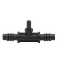 100 Pack Garden Hose Tee Connector Kit For 6mm Nozzle And 8mm Hose, durable black plastic tee splitter for irrigation system