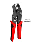 No Sweat Ratcheting Wire Crimping Tool With Auto Release Handle And Chrome Moly Jaws for connecting terminals, 190mm long