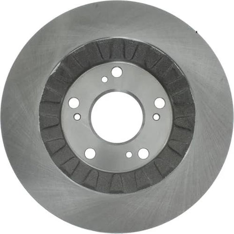 Rear brake rotor for Honda S2000; gray metal disc with central mounting hub