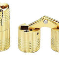 10 Pack 10mm Invisible Brass Barrel Hinges Hidden Concealed Furniture Hinges With 180 Degree Opening, front view.