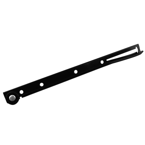 Top Shelf Black Cold Rolled Steel Bottom Mount Drawer Slides 4 Pack Featuring Hella Smooth Gliding Action close-up of slide mechanism