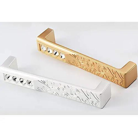 Snag These Top Shelf European Carved Cabinet Pulls That Bring Fresh Style Vibes To Dressers Closets And Bookcases Featuring Durable Silver Handles Designed For Smooth Everyday Drawer Use - silver and gold options.