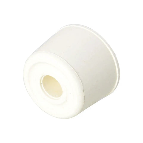 Two Pack Rubber Door Bumpers And Door Stops Soft Close Silent Plugs With Screws For Noise Reduction Wall Scratch Protection And Shock Absorbing Door Wall Guards For Home Office School White, shown from side view, off white color