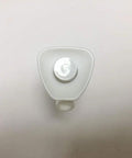 Top view of Push Button Water Cooler Spigot Replacement Kit For Rubbermaid Gott Coolers with white button and spout