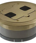 Brass Preassembled Flange Cover And Leveling Ring For Floor Boxes Poured In Concrete With 15A 125V Outlet Included Fits RF400 Floor Box