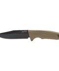 Recondo FX Fixed Blade Duty Knife with Straight Edge Cryo 440C stainless steel blade and rubberized grip, side view
