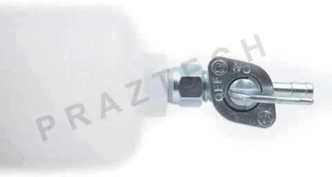 Close-up of fuel tap on Must Have Pro Grade DIY Fuel Tank Tool For Tuning And Carb Balancing, 300Ml Auxiliary Tank With Handy Fuel Tap