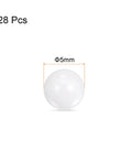 White zirconia ceramic bearing ball, 5 mm diameter; 28 pcs set