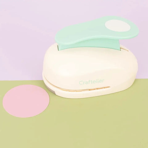 Three Inch Circle Hole Punch With Lever For Precise Clean Cuts Great For Scrapbooking Cards Journals And DIY Paper Crafts