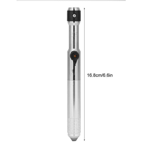 Pro Grade Flex Shaft Rotary Tool Kit with Quick Change Handpiece showing size of 6.6 inches, for jewelry making.