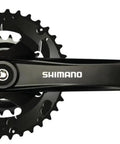 Beefy Two By Seven Or Eight Speed Mountain Bike Crankset 170mm With 36 22T Chainrings Black Hyperdrive System Crank Arm View