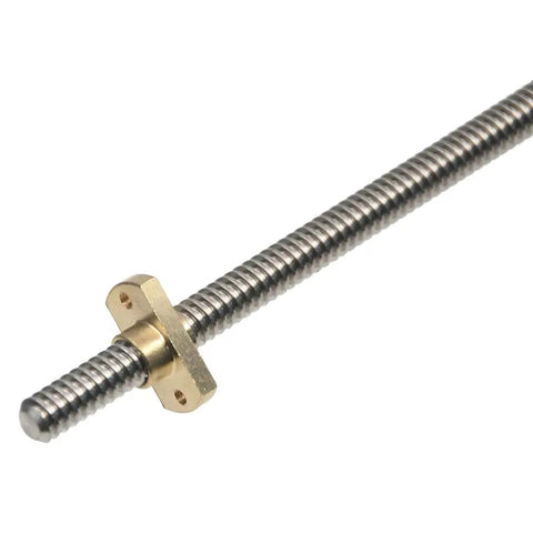 365mm T8 Lead Screw with 2mm Lead and Brass Nut for Z Axis Upgrade on Ender 3 V2 Neo, Ender 3 Pro, and Voxelab 3D Printers
