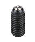 High Quality Ten Piece Set Of Carbon Steel Ball Plungers Featuring Spring Loaded Hex Drive For Bulletproof Clamping And Easy As Pie Setup On Shop Gear Now - individual carbon steel ball plunger, marked with spring-loaded top.