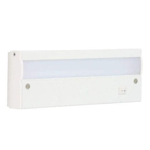 Slim 9 Inch LED Under Cabinet Light Direct Wire, 3000K Warm White, 6W, 300 Lumens, 50 lm/W, 80 CRI, Frosted Lens side view