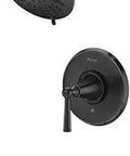 Saxton Tub and Shower Trim Kit with 1 Handle in Tuscan Bronze Finish, Valve Not Included, Three Function Shower Head, Trim Only LG898GL1Y