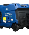 Dual Fuel 5000 Peak Watt Inverter Generator with remote start, gas or propane powered, RV ready 30A outlet, side view