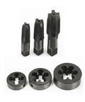 Six Piece NPT Pipe Tap And Die Set With One Quarter Inch Three Eighths Inch And One Half Inch Taps And Dies High Carbon Alloy Steel